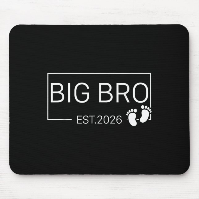 Promoted To Big Bro Est 2026 New Brother Baby Anno Mouse Mat (Front)