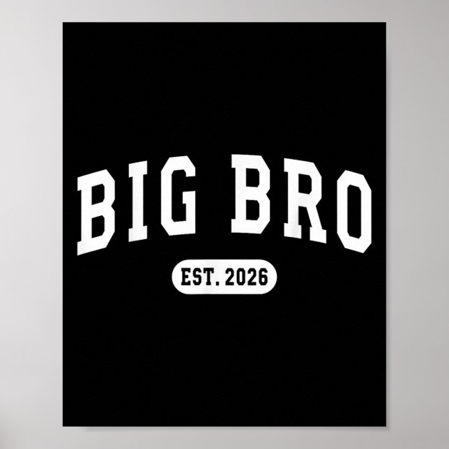 Promoted To Big Bro Est 2026 New Brother Baby Anno Poster (Front)