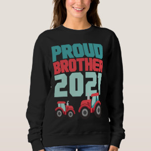 Promoted To Big Brother 2021 Toddler Boy Tractor Sweatshirt