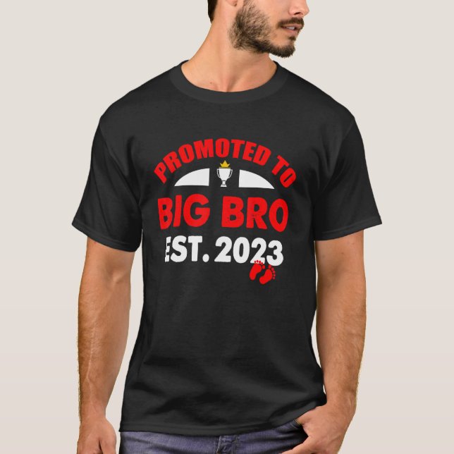 Promoted To Big Brother 2023 Pregnancy Announcemen T-Shirt (Front)