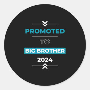 Promoted to Big Brother 2024 Classic Round Sticker