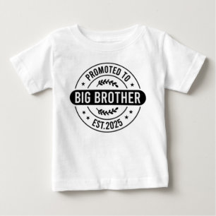 Promoted to Big Brother 2026 Dinosaur T-Rex Boys  Baby T-Shirt