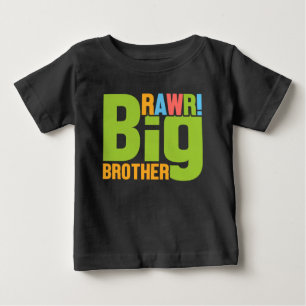 Promoted to Big Brother 2026 Dinosaur T-Rex Boys Baby T-Shirt