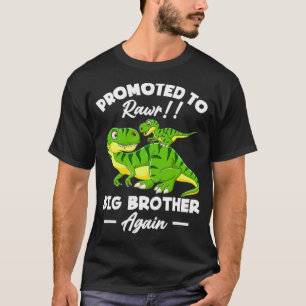 Promoted To Big Brother Again Dinosaur Lover Gift T-Shirt