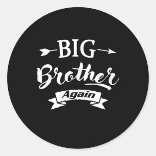 Promoted to Big Brother Again EST.2021 Classic Round Sticker