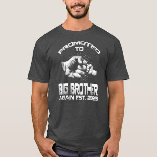 Promoted To Big Brother Again Est 2023 Funny T-Shirt