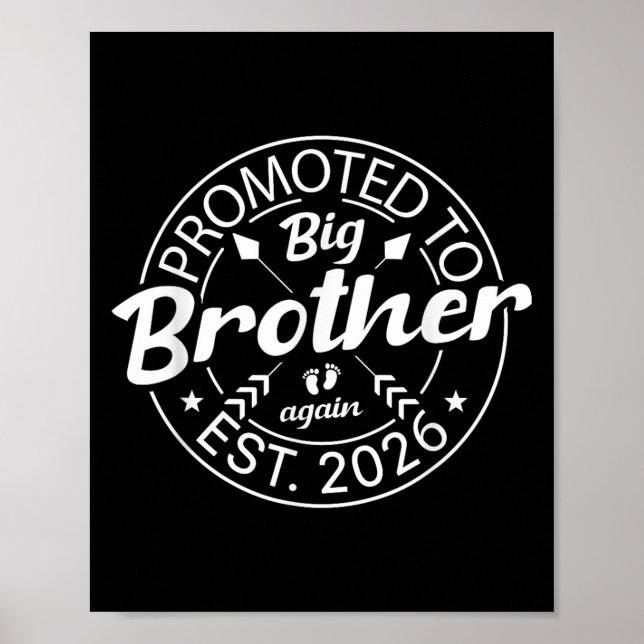 Promoted To Big Brother Again Est 2026 New Baby An Poster (Front)