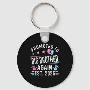 Promoted To Big Brother Again Est. 2026 Vintage Bi Key Ring
