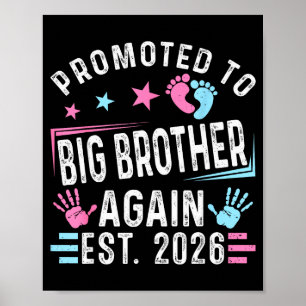 Promoted To Big Brother Again Est. 2026 Vintage Bi Poster