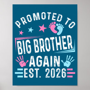 Promoted To Big Brother Again Est. 2026 Vintage Bi Poster