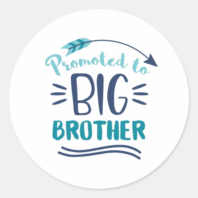 Promoted To Big Brother Classic Round Sticker (Front)
