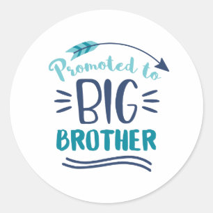 Promoted To Big Brother Classic Round Sticker