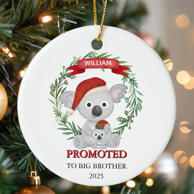 Promoted to Big Brother Custom Koala Siblings  Ceramic Tree Decoration (Creator Uploaded)