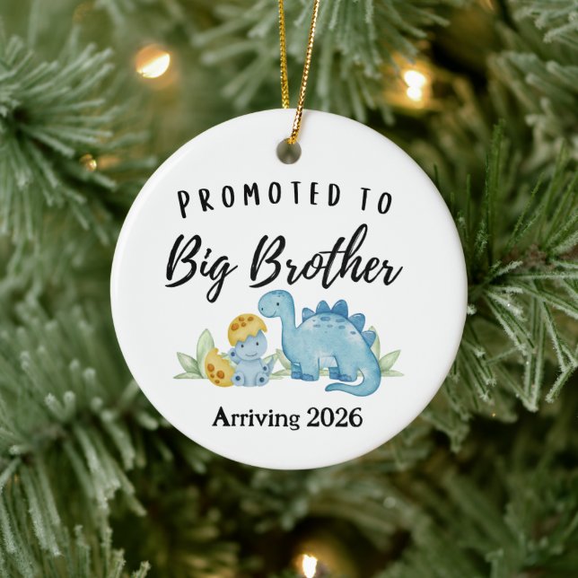 Promoted to Big Brother Dinosaur  Ceramic Tree Decoration (Tree)