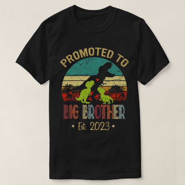 Promoted to Big Brother Est 0 Pregnancy Announceme T-Shirt (Design Front)