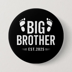 Promoted to Big Brother Est. 2025 Baby Announce 7.5 Cm Round Badge
