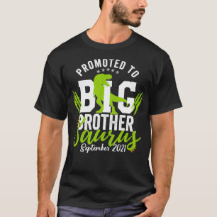 Promoted to Big Brother Saurus 2021 Dinosaur Septe T-Shirt