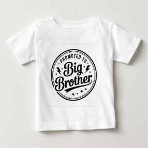 Promoted to Big Brother Toddler - Boys Dinosaur Baby T-Shirt