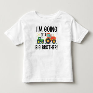 Promoted to Big Brother Tractor, Cute Farm Toddler T-Shirt