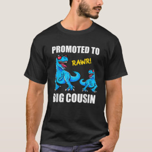 Promoted To Big Cousin 2021 Dinosaur Men Boy T-Shirt