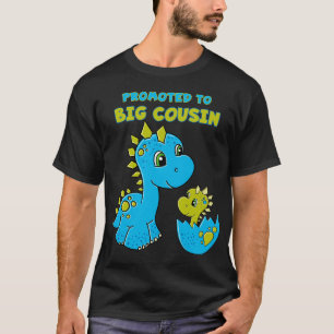 Promoted to Big Cousin Boy Dinosaur T-Shirt