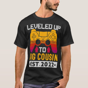 Promoted To Big Cousin Funny Leveled Up To Big Cou T-Shirt