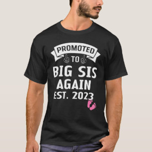 Promoted To Big Sis Again 2023 It's A Girl  Sister T-Shirt