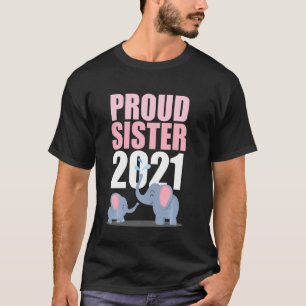 Promoted To Big Sister 2021 Toddler Girl Elephant T-Shirt
