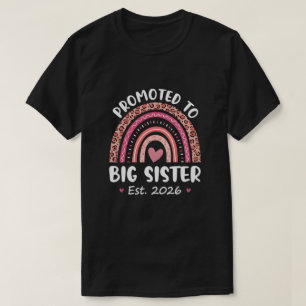 Promoted to Big Sister 2026 Cute Pregnancy T-Shirt