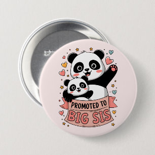 Promoted to Big Sister 7.5 Cm Round Badge