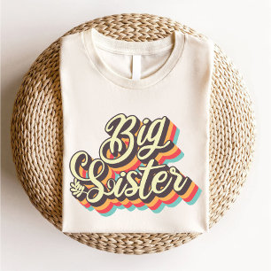 Promoted to Big Sister Announcement Vintage floral T-Shirt