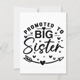 Promoted to big sister, big brother shirt, 2026 postcard