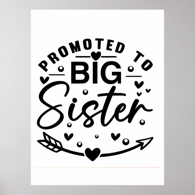Promoted to big sister, big brother shirt, 2026 poster (Front)