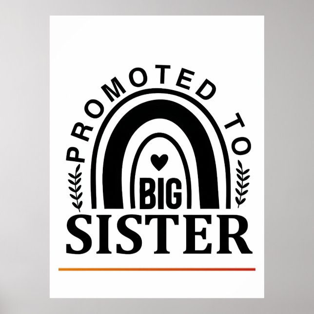 Promoted to big sister, big brother shirt, 2026 poster (Front)