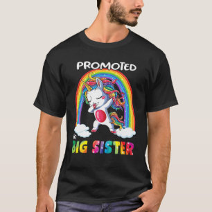 Promoted To Big Sister Birthday Girl Unicorn Birth T-Shirt