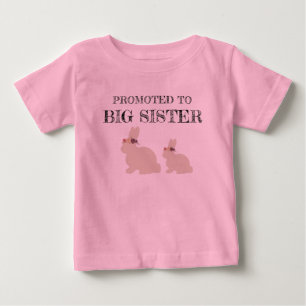 Promoted to Big Sister Bunny Flowers T-shirt