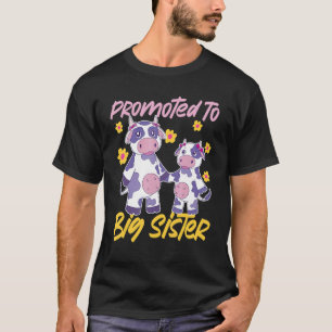 Promoted To Big Sister Cute Cows T-Shirt