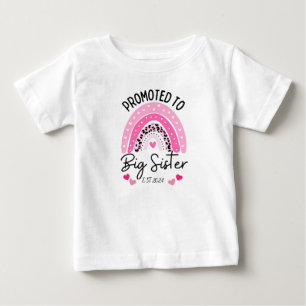 Promoted To Big Sister Cute Rainbow  Baby T-Shirt