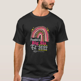 Promoted To Big Sister Est 2022 Rainbow Mother's D T-Shirt