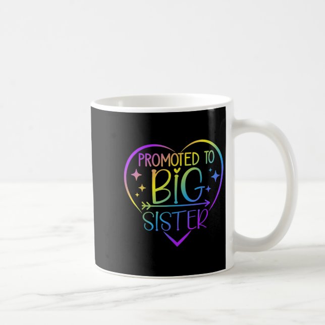 Promoted To Big Sister - New Baby Birth Announceme Coffee Mug (Right)