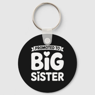 Promoted to Big Sister Outfit for Girls Pregnancy Key Ring