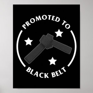 Promoted To Black Belt Karate Gift  Poster