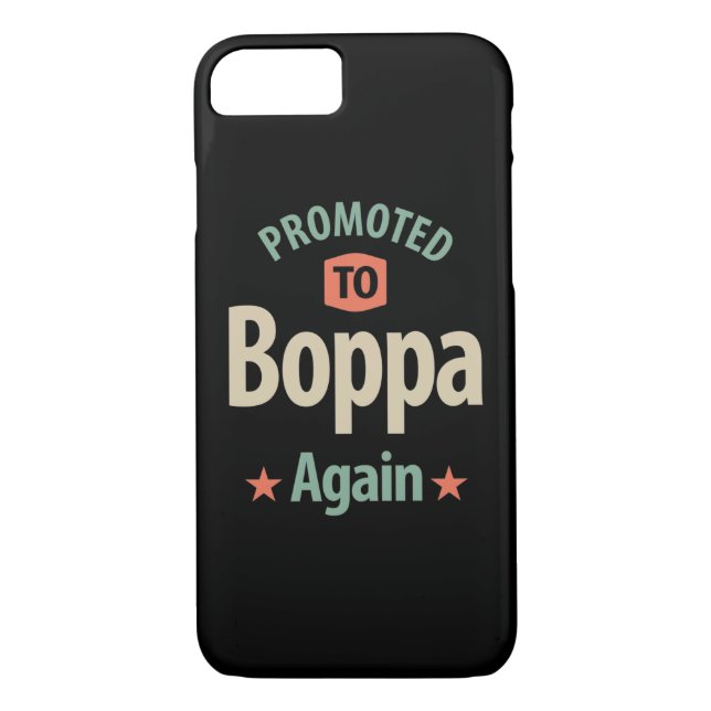 Promoted To Boppa Again | Father Grandfather Gift Case-Mate iPhone Case (Back)