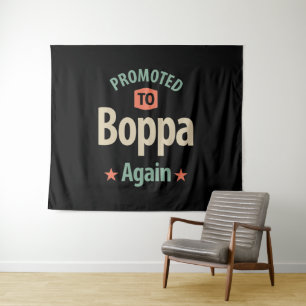 Promoted To Boppa Again Father Grandfather Gift Tapestry