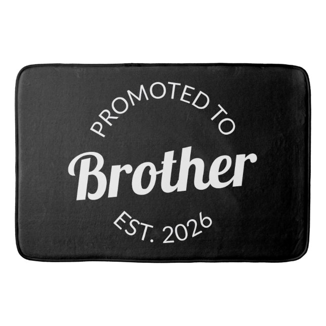 Promoted To Brother Est. 2026 I Bath Mat (Front)