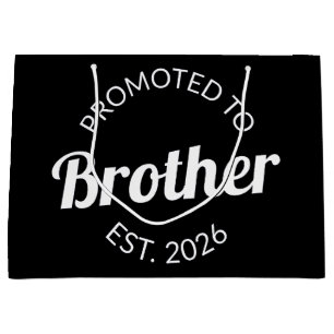 Promoted To Brother Est. 2026 I Large Gift Bag