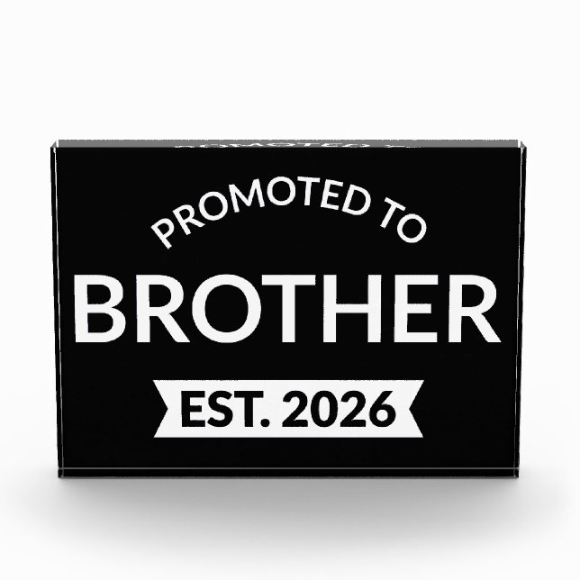 Promoted To Brother Est. 2026 II Photo Block (Front)