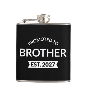 Promoted To Brother Est 2027 Big Brother II Hip Flask
