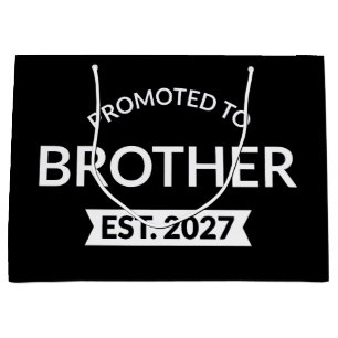 Promoted To Brother Est 2027 Big Brother II Large Gift Bag
