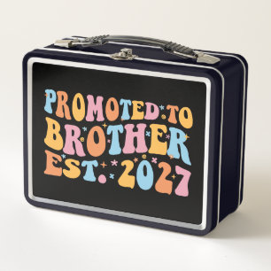 Promoted To Brother Est 2027 Big Brother Metal Lunch Box